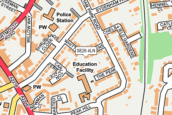 SE26 4LN map - OS OpenMap – Local (Ordnance Survey)
