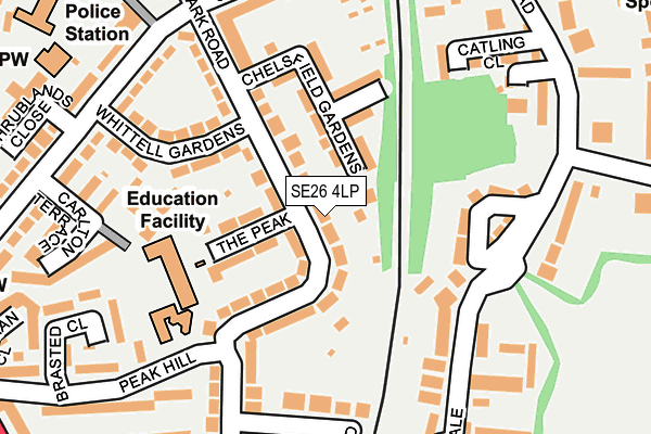 SE26 4LP map - OS OpenMap – Local (Ordnance Survey)