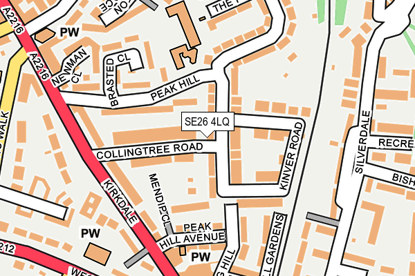 SE26 4LQ map - OS OpenMap – Local (Ordnance Survey)