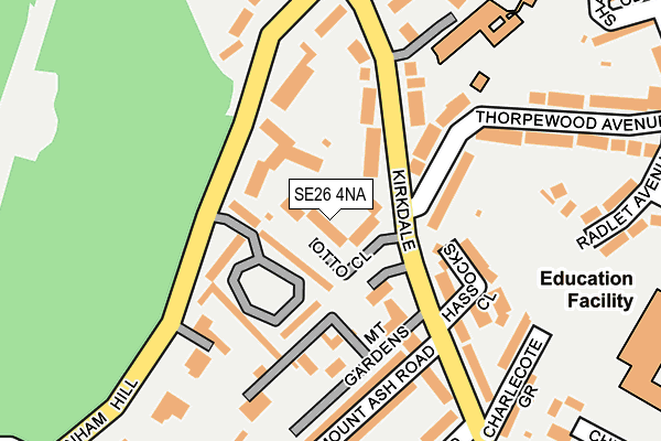 SE26 4NA map - OS OpenMap – Local (Ordnance Survey)