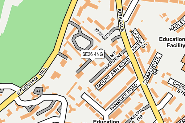SE26 4NG map - OS OpenMap – Local (Ordnance Survey)