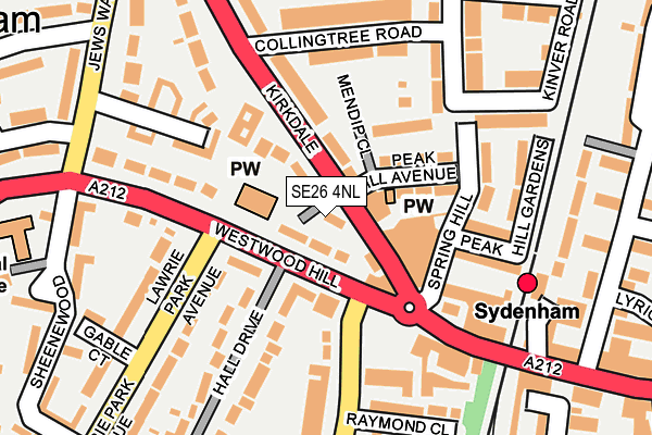 SE26 4NL map - OS OpenMap – Local (Ordnance Survey)