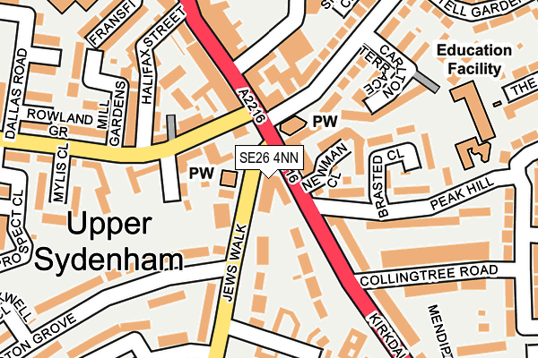 SE26 4NN map - OS OpenMap – Local (Ordnance Survey)