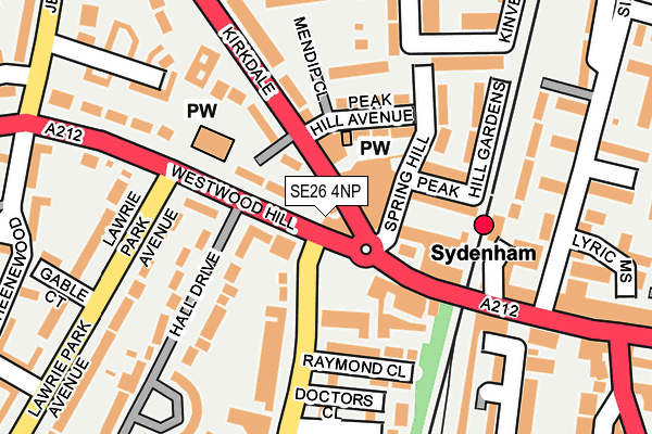 SE26 4NP map - OS OpenMap – Local (Ordnance Survey)