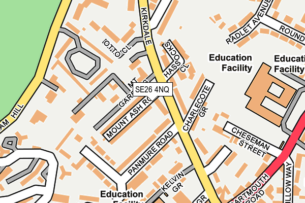 SE26 4NQ map - OS OpenMap – Local (Ordnance Survey)