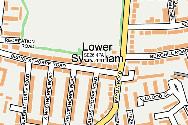 SE26 4PA map - OS OpenMap – Local (Ordnance Survey)