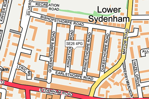SE26 4PG map - OS OpenMap – Local (Ordnance Survey)