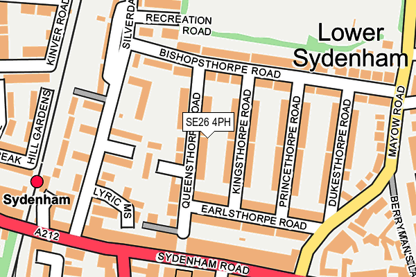 SE26 4PH map - OS OpenMap – Local (Ordnance Survey)