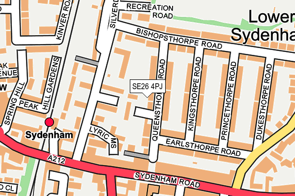 SE26 4PJ map - OS OpenMap – Local (Ordnance Survey)