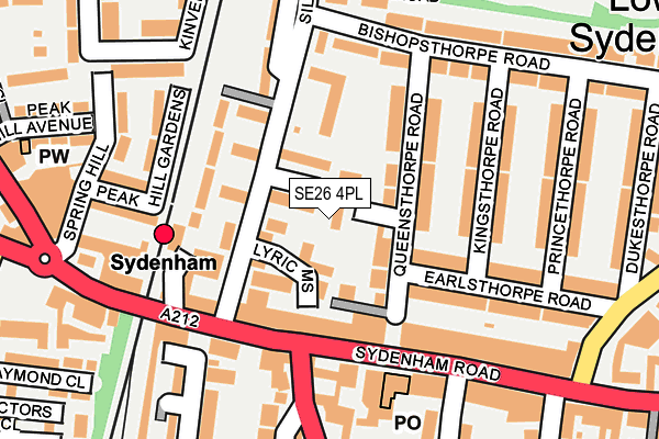 SE26 4PL map - OS OpenMap – Local (Ordnance Survey)