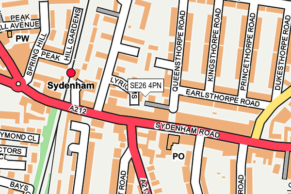 SE26 4PN map - OS OpenMap – Local (Ordnance Survey)