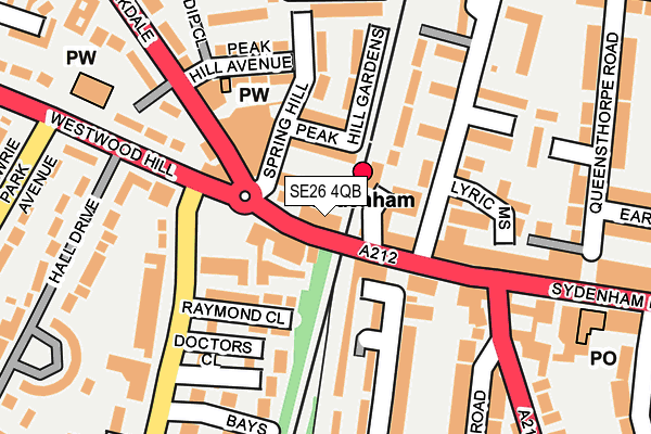 SE26 4QB map - OS OpenMap – Local (Ordnance Survey)