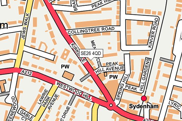 SE26 4QD map - OS OpenMap – Local (Ordnance Survey)
