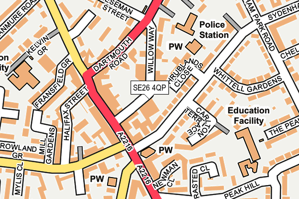 SE26 4QP map - OS OpenMap – Local (Ordnance Survey)