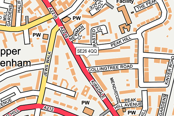 SE26 4QQ map - OS OpenMap – Local (Ordnance Survey)