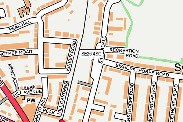 SE26 4SG map - OS OpenMap – Local (Ordnance Survey)