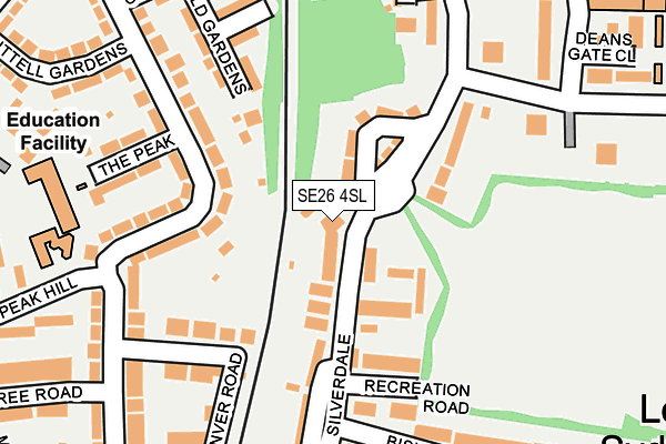 SE26 4SL map - OS OpenMap – Local (Ordnance Survey)