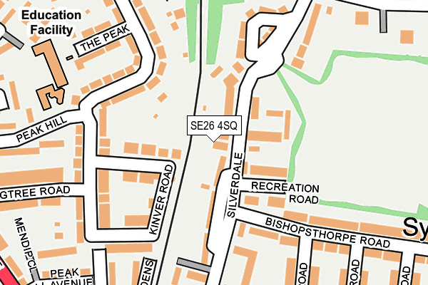 SE26 4SQ map - OS OpenMap – Local (Ordnance Survey)