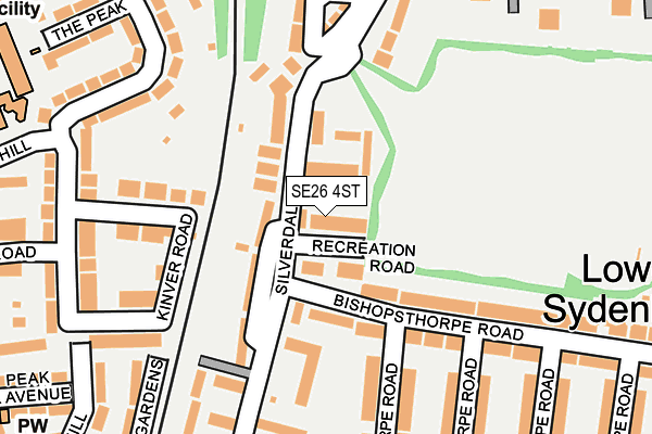 SE26 4ST map - OS OpenMap – Local (Ordnance Survey)