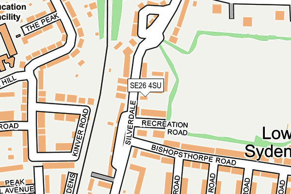 SE26 4SU map - OS OpenMap – Local (Ordnance Survey)