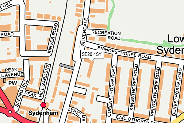 SE26 4SY map - OS OpenMap – Local (Ordnance Survey)