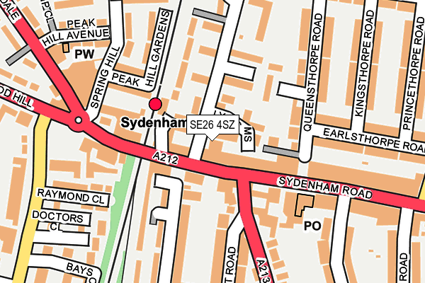 SE26 4SZ map - OS OpenMap – Local (Ordnance Survey)