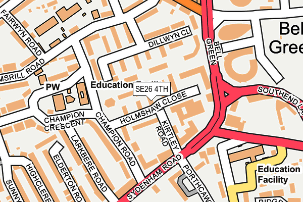 SE26 4TH map - OS OpenMap – Local (Ordnance Survey)