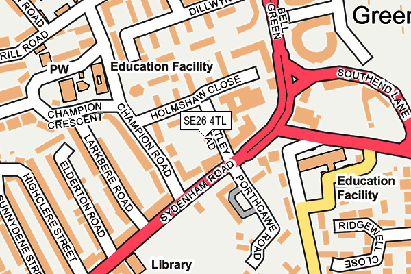 SE26 4TL map - OS OpenMap – Local (Ordnance Survey)