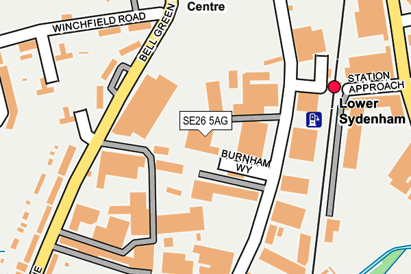 SE26 5AG map - OS OpenMap – Local (Ordnance Survey)