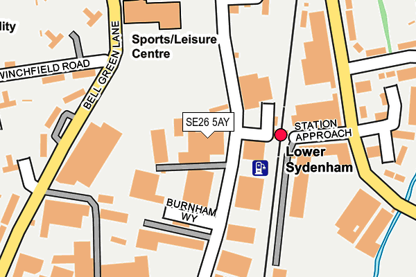 SE26 5AY map - OS OpenMap – Local (Ordnance Survey)