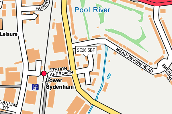 SE26 5BF map - OS OpenMap – Local (Ordnance Survey)