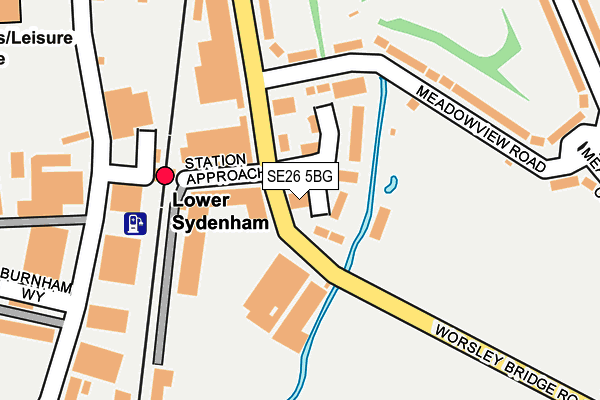 SE26 5BG map - OS OpenMap – Local (Ordnance Survey)