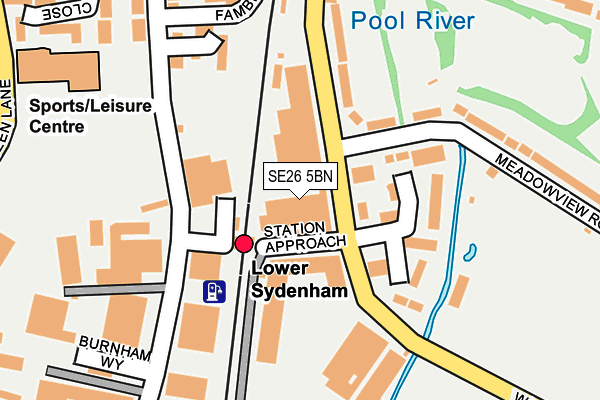 SE26 5BN map - OS OpenMap – Local (Ordnance Survey)
