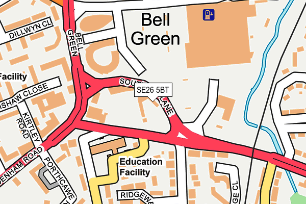 SE26 5BT map - OS OpenMap – Local (Ordnance Survey)