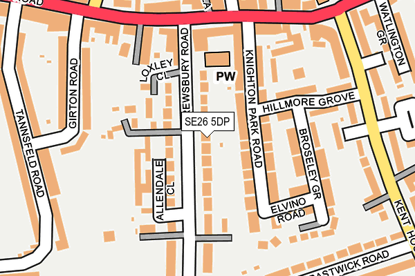 SE26 5DP map - OS OpenMap – Local (Ordnance Survey)