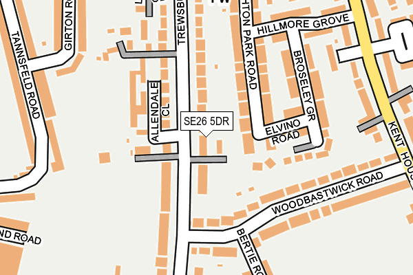 SE26 5DR map - OS OpenMap – Local (Ordnance Survey)