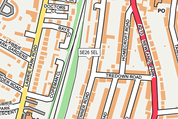 SE26 5EL map - OS OpenMap – Local (Ordnance Survey)