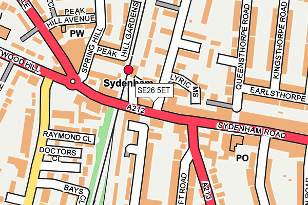SE26 5ET map - OS OpenMap – Local (Ordnance Survey)