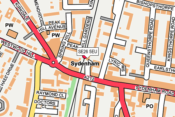 SE26 5EU map - OS OpenMap – Local (Ordnance Survey)