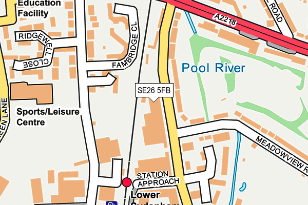 SE26 5FB map - OS OpenMap – Local (Ordnance Survey)