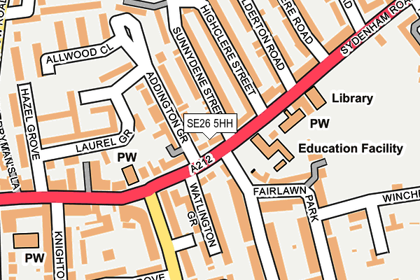 SE26 5HH map - OS OpenMap – Local (Ordnance Survey)