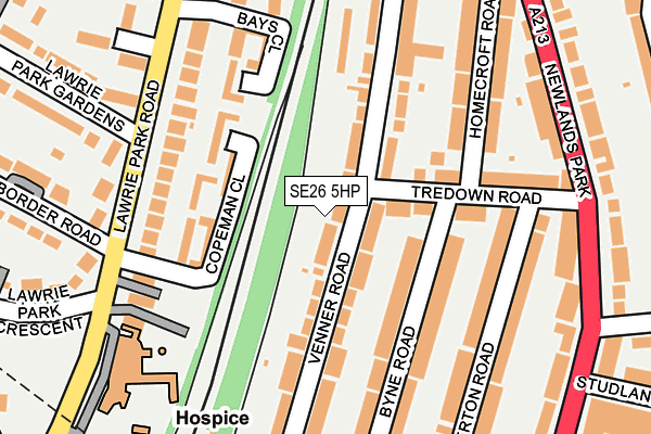SE26 5HP map - OS OpenMap – Local (Ordnance Survey)