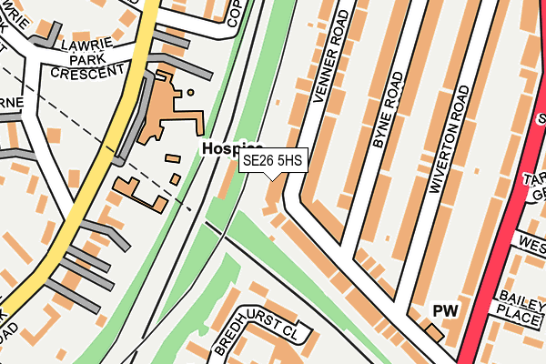 SE26 5HS map - OS OpenMap – Local (Ordnance Survey)