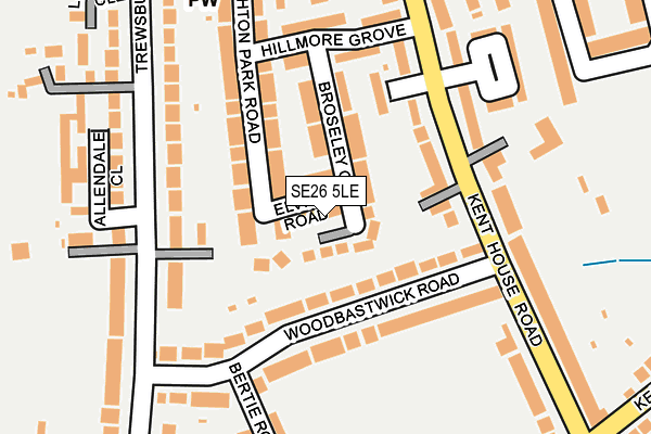 SE26 5LE map - OS OpenMap – Local (Ordnance Survey)