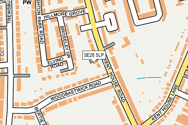 SE26 5LP map - OS OpenMap – Local (Ordnance Survey)