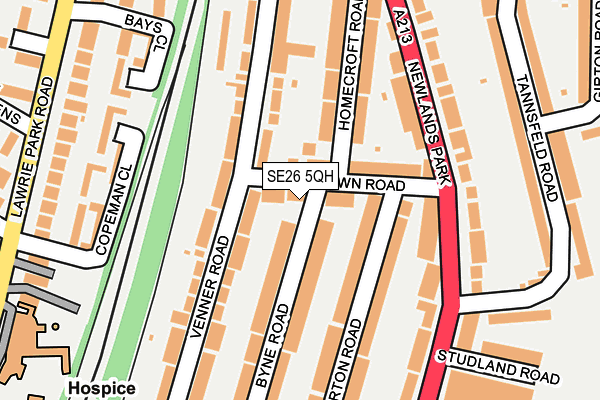 SE26 5QH map - OS OpenMap – Local (Ordnance Survey)