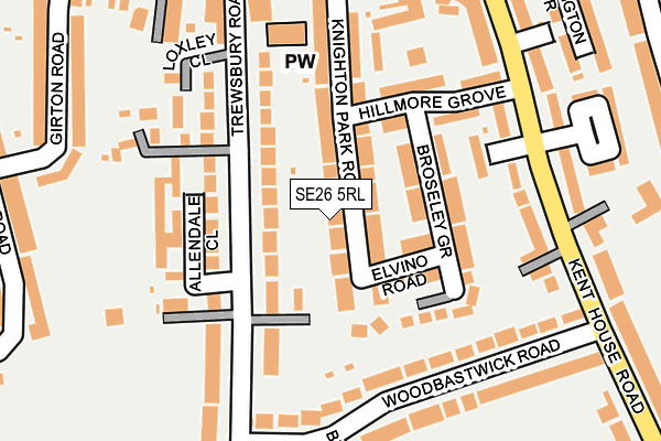 SE26 5RL map - OS OpenMap – Local (Ordnance Survey)