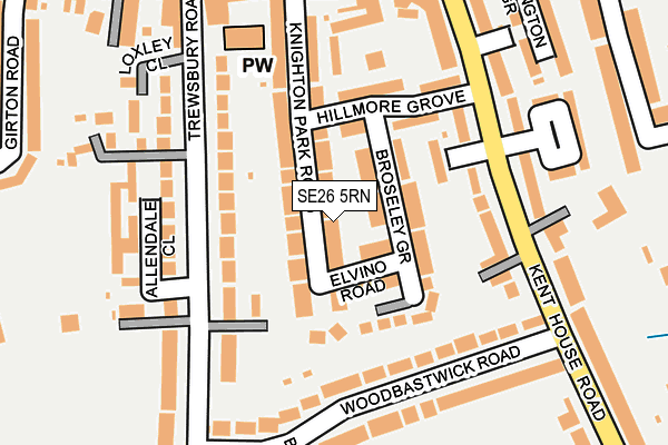 SE26 5RN map - OS OpenMap – Local (Ordnance Survey)