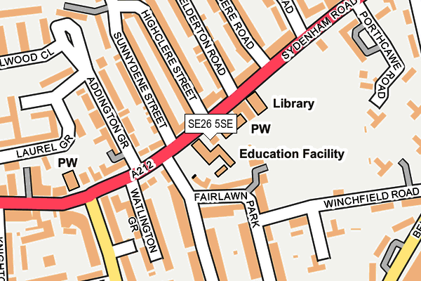 SE26 5SE map - OS OpenMap – Local (Ordnance Survey)