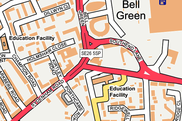 SE26 5SP map - OS OpenMap – Local (Ordnance Survey)